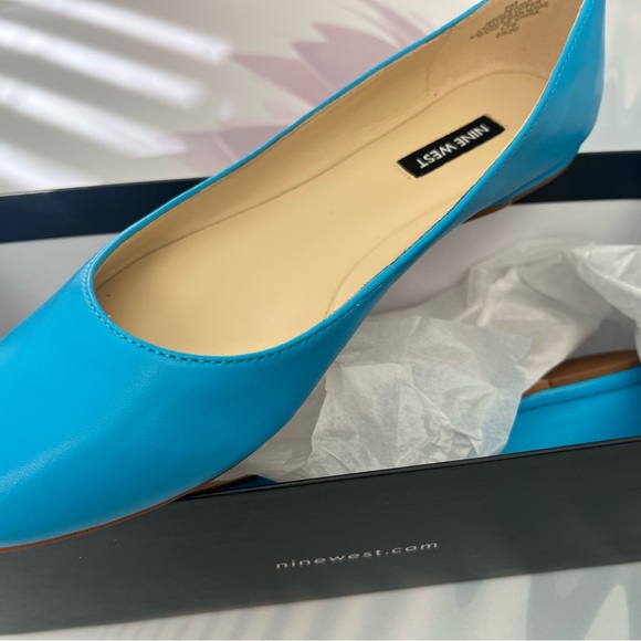 Nine West Speakup Round Toe Slip-on Ballet Flats Blue 7 - Picture 4 of 6